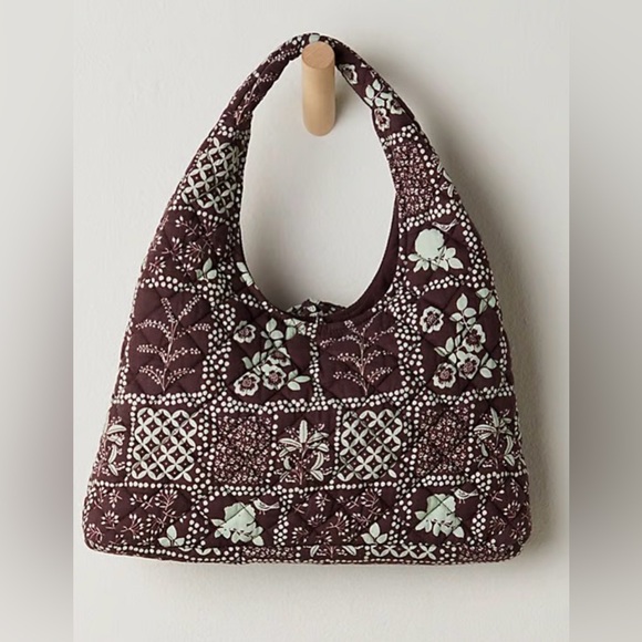 FREE PEOPLE Quinlan Quilt Shoulder Bag, Brown NWT - Picture 2 of 6